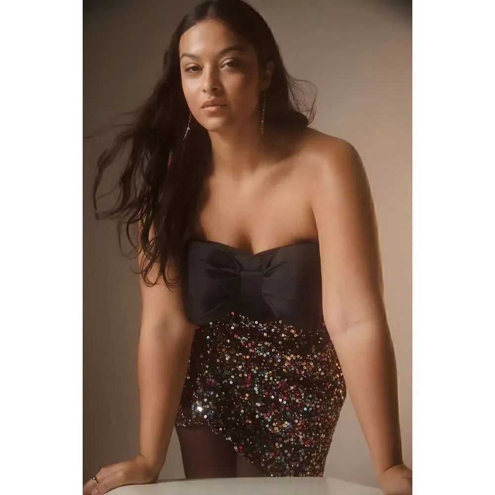 Anthropologie-βSequinedΒ Bow-TieβMiniβDressβsizeβ24βW